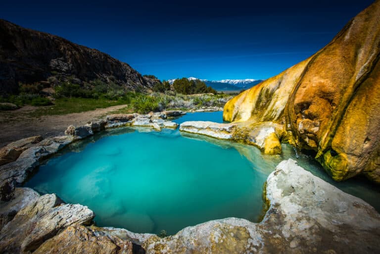 Turquoise Pools Travertine Hot Springs Bridgeport California USA